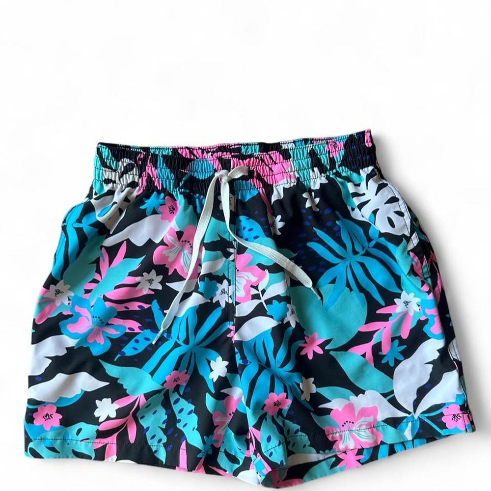 Chubbies 5.5 Inseam Tropical Floral Swim Trunks Shorts Small Blue Pink